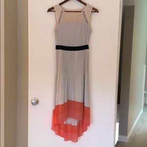 BCBG pleated color block dress, Size XS